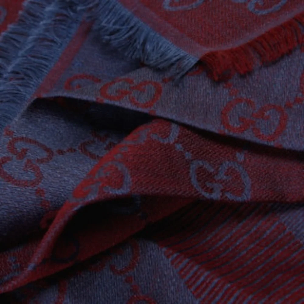 Gucci silk wool GG scarf